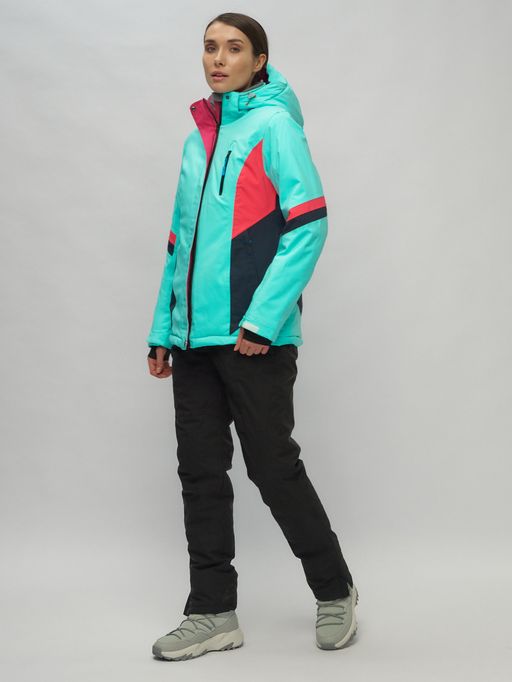 Горнолыжный костюм женский бирюзового цвета 02201Br - Chunmai фото 3