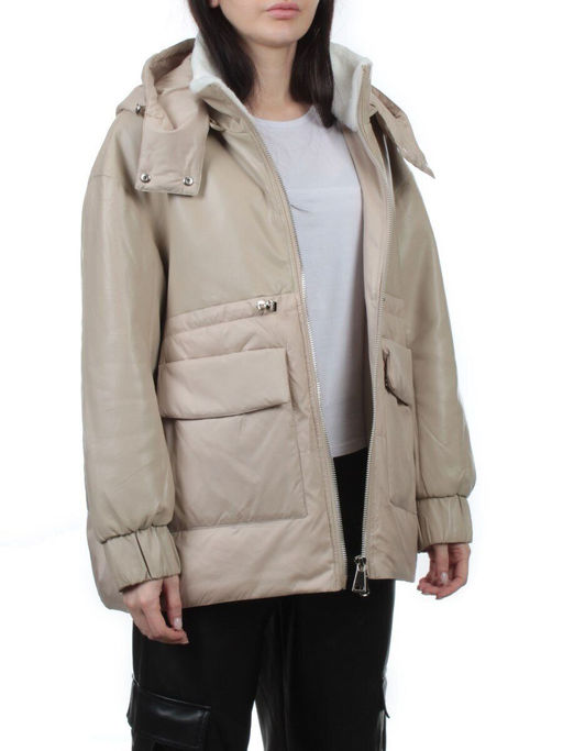 H24-210 BEIGE Куртка демисезонная женская (100 гр. холлофайбер) - Fashion фото 6