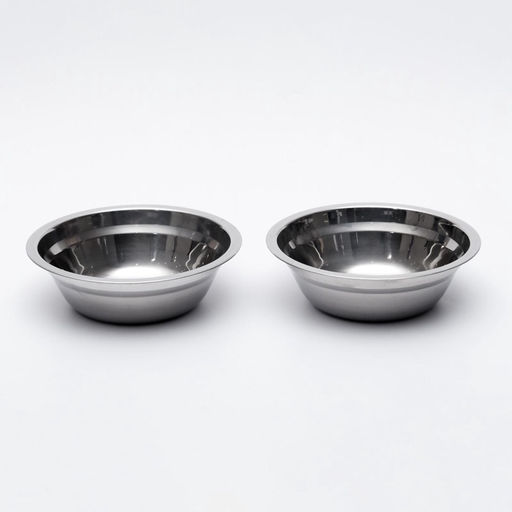 Набор из 2 мисок на подставке, 2500 мл, чёрная подставка - Пижон фото 5