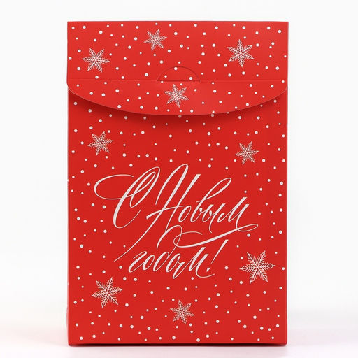 Цена за 2 шт. Коробка подарочная новогодняя складная Роскошный праздник, 15?7?22 см