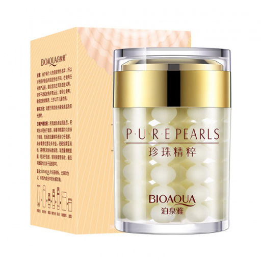 Bioaqua Pure Pearls 60g - Увлажняющий крем для лица с жемчужной пудрой