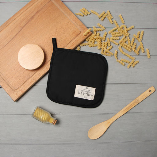 Прихватка ЭтельKitchen цв.черный, 19х19 саржа,100% х/л  фото 5