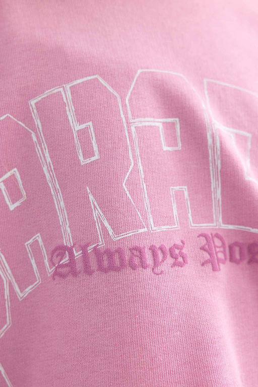 Укороченный свитшот с круглым вырезом с принтом для девочек, майка с ремешками, комплект из 2 предметов - Defacto фото 5