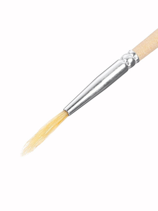 Цена за 10 шт. Кисть для рисования, щетина, № 3, круглая, деревянная ручка, международный размер