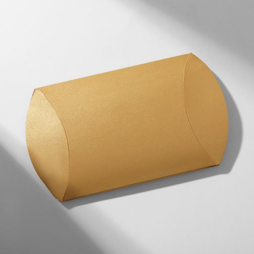 Цена за 12 шт. Коробочка подарочная складная «Свёрток», 12×8×3 см, цвет золотой