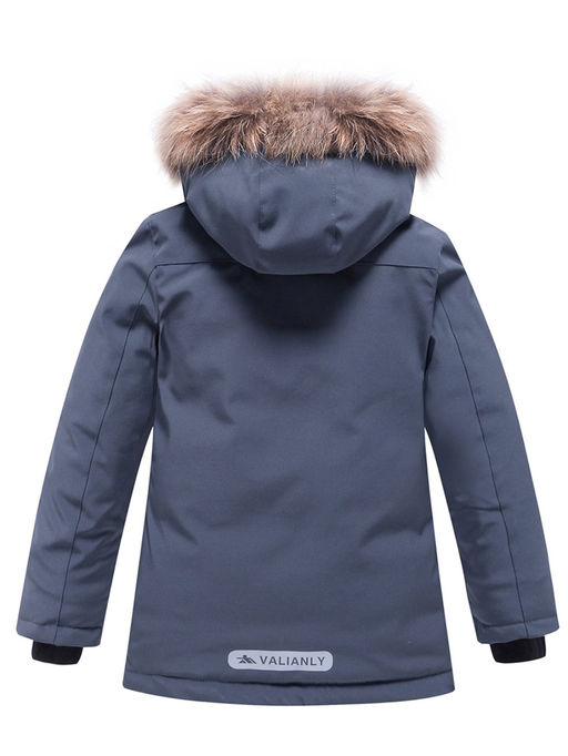 Парка зимняя Valianly подростковая для мальчика серого цвета 9235Sr  фото 2