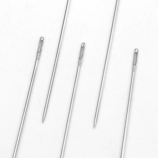 Цена за 10 шт. Иглы швейные для бисера, d=0.55 мм, 5.5 см, набор 5 шт.