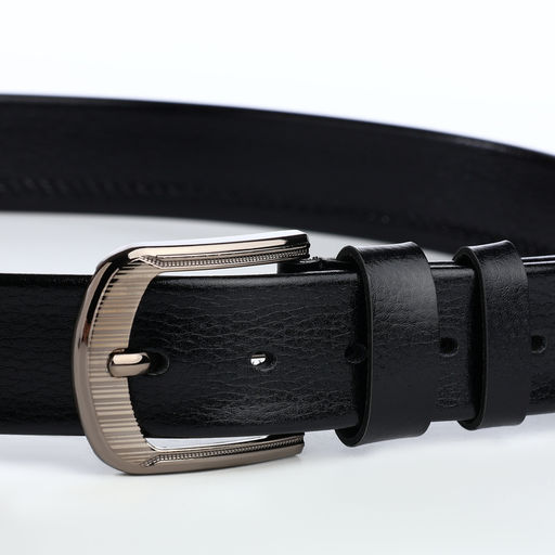 Ремень мужской, ширина 3.8 см, винт, пряжка металл, чёрный