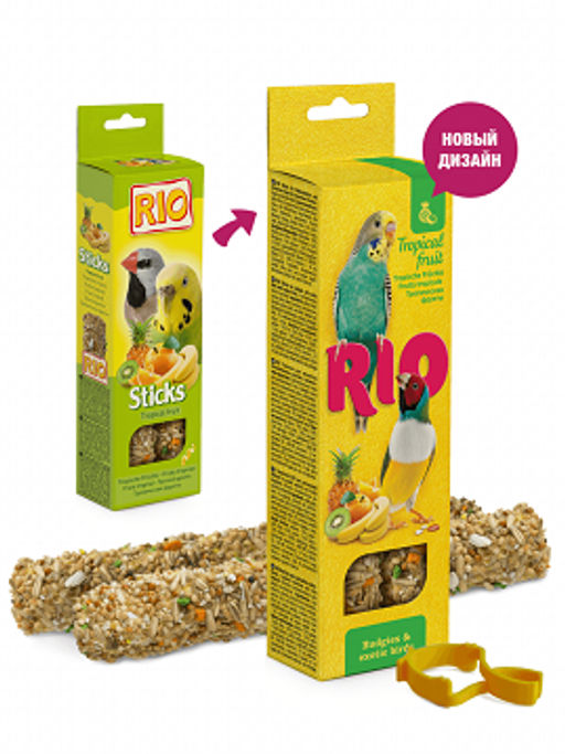 Палочки РИО 80г д/волнистых попугаев ФРУКТЫ, 2, 8.