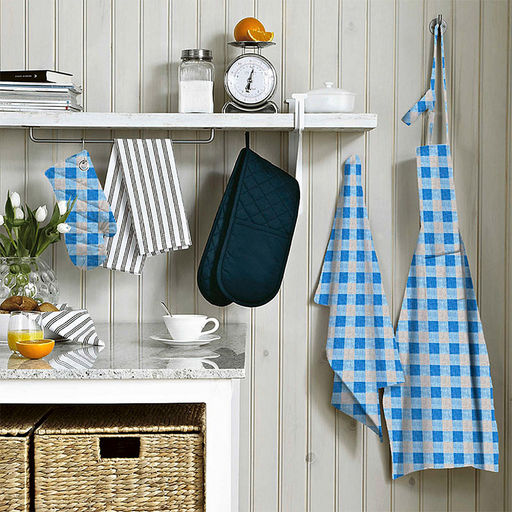 Полотенце вафельное 50х70см "Льняная геометрия", 156г/м2, хлопок 100%, набор 2шт, "Домашняя мода" (Россия)