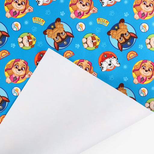 Цена за 10 шт. Бумага упаковочная глянцевая, Щенячий патруль, 70×100 см