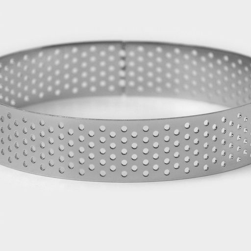 Форма для выпечки тарта Доляна «Круг», d=10 см, перфорированная, серебристая