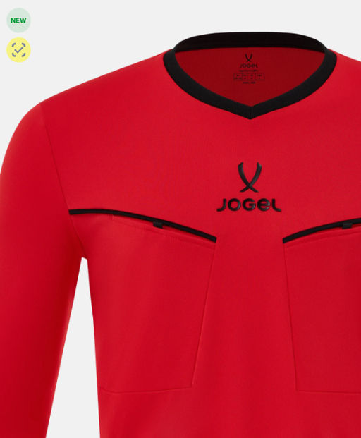 Лонгслив судейский Jogel DIVISION PerFormDRY Referee LS Tee 2.0, красный R1  фото 5