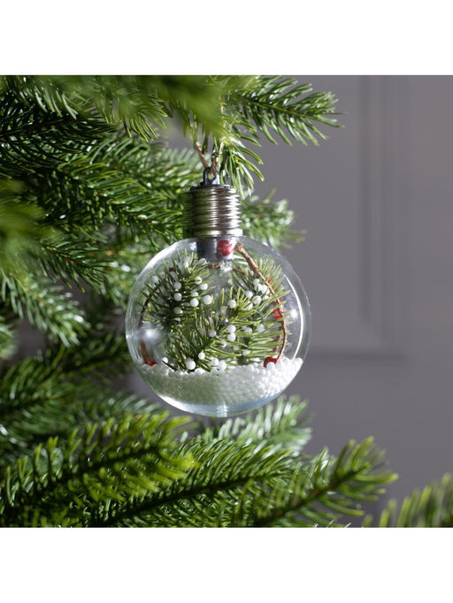 Ёлочный шар Ветка ели, 1 LED, от батареек, свечение тёплое белое - Luazon lighting фото 9