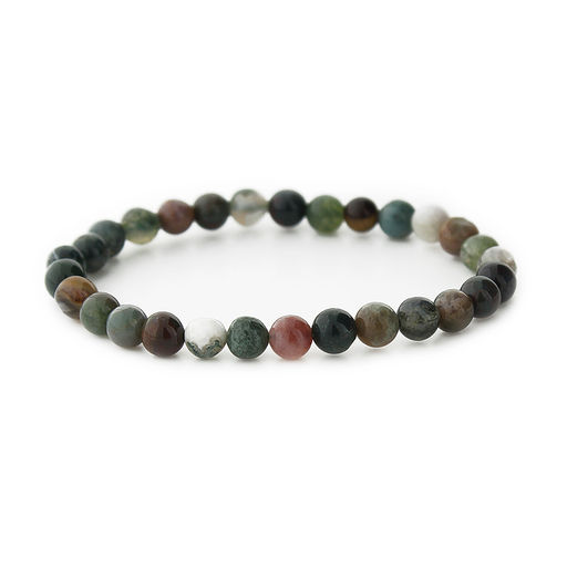 Яшма зеленая 6мм, браслет "Классика", длина 17см