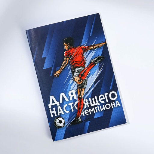 Подарочный набор, блокнот - раскраска, мелки 4 шт. «Настоящий чемпион»
