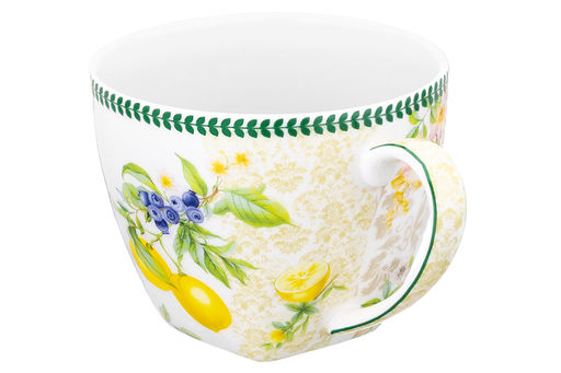 Чашка 250 мл с блюдцем для десерта 20*10*2 см Лимоны, NEW BONE CHINA - Elan gallery фото 20