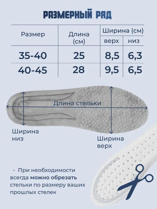 Теплые зимние меховые стельки для обуви мужские 40-46 - 1000 деталей фото 3