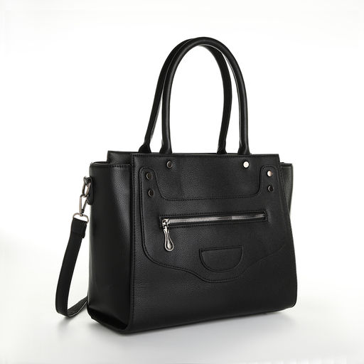 Сумка женская тоут, на молнии, цвет чёрный - Simaland фото 3