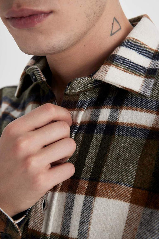 Рубашка Lumberjack с длинным рукавом в клетку обычного кроя - Defacto фото 5