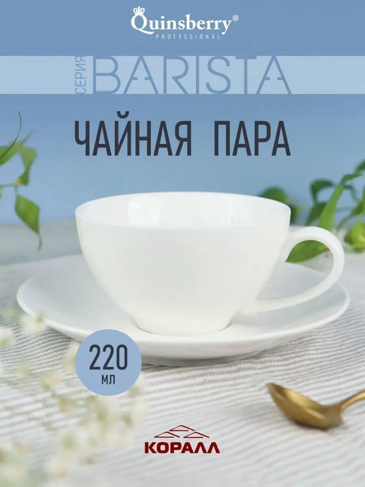 Пара чайная Barista NB349 220 мл /КОРАЛЛ/