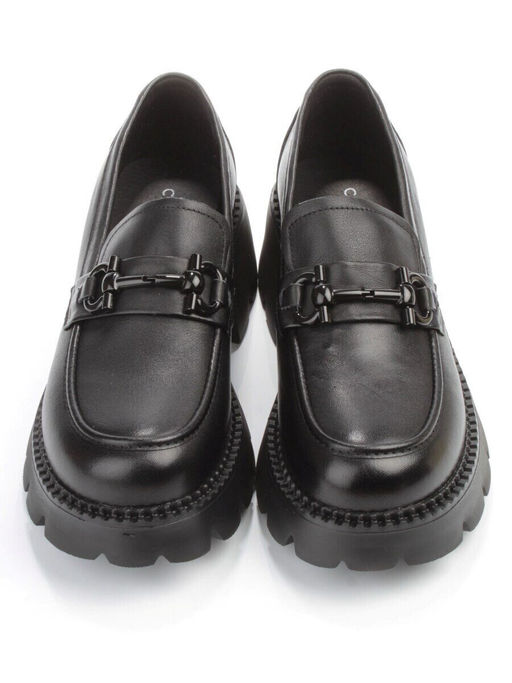 03-5936 BLACK Лоферы женские (натуральная кожа)