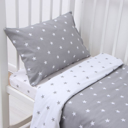 Постельное бельё Крошка Я Звёздочки, 112х143 см, 60х120+20 см, 40х60 см, 100% хлопок  фото 5