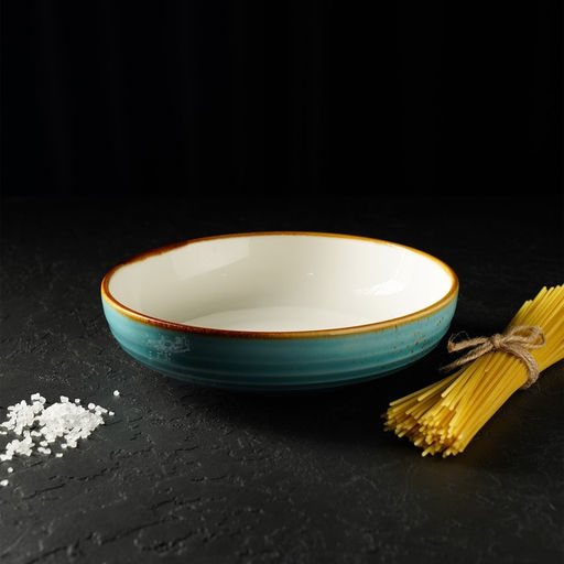 Тарелка глубокая Magistro Церера, 700 мл, d=18.5 см, фарфор, голубая фото 5