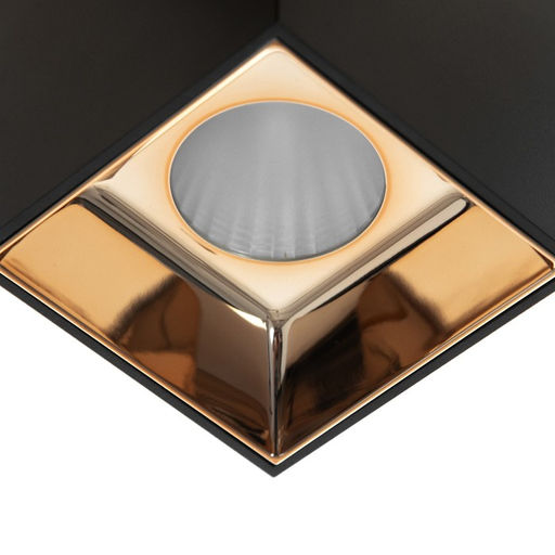 Светильник «Кубик» LED 4000К 10 Вт DIM220 черный золото 7.5×7.5×9.5 см