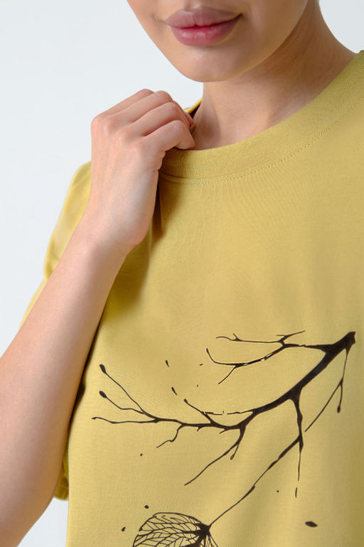 Арт. 3-1142 Футболка женская 42-50 (5 шт) Цвет:горчичный - Калинка фото 12