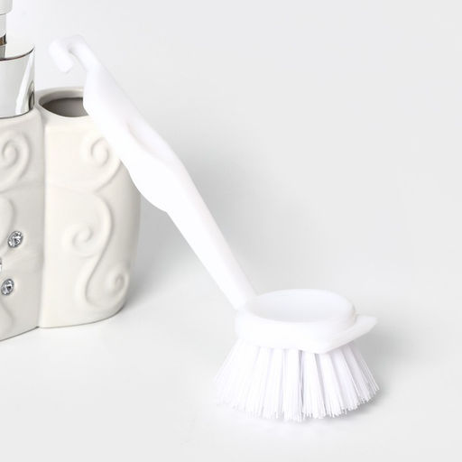 Дозатор для моющего средства с подставкой для губки и щётки Доляна «Блеск», 200 мл