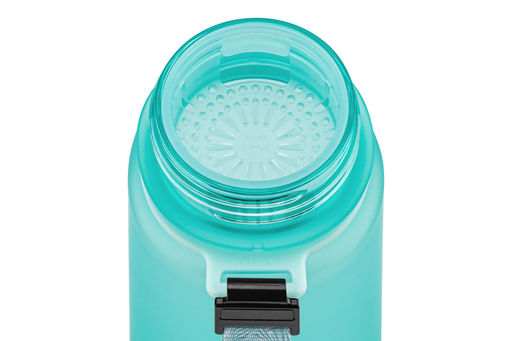 Бутылка для воды 500 мл 6,5*6,5*23 см "Style Matte" с углублениями д/пальцев, аквамарин