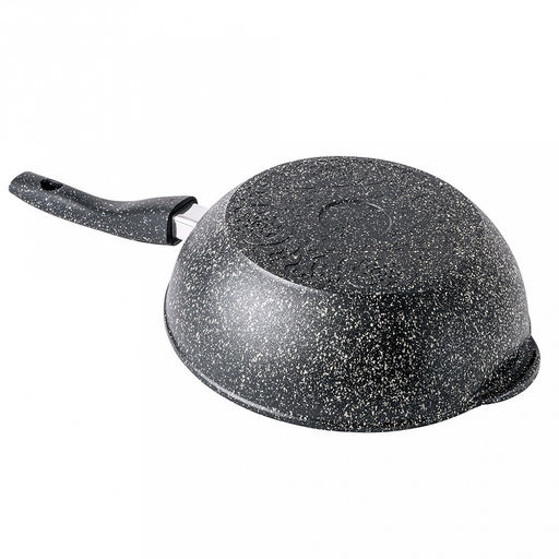 Сотейник с антипригарным покрытием д24см "Гранит", h8,2см, s0,4см, съемная ручка из термостойкого пластика (Россия)