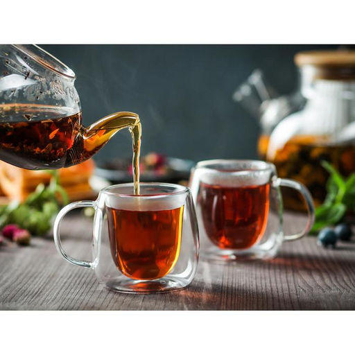 Кружка стеклянная с двойными стенками Magistro Дуо, 80 мл, 976,3 см  фото 3