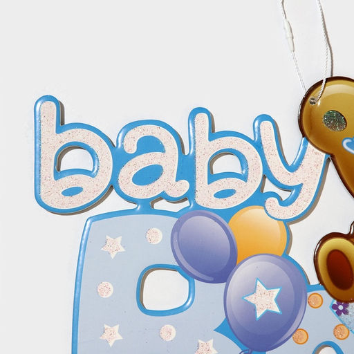 Украшение на гендер пати «Подвеска Baby Boy», 28.5×26 см, голубое