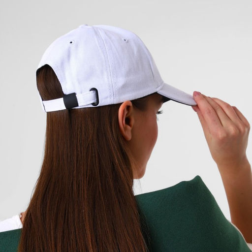 Кепка однотонная, белая, хлопок