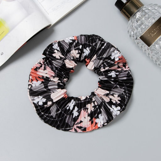 Цена за 3 шт. Резинка для волос «Орбита», жатка лето, 12 см, чёрная