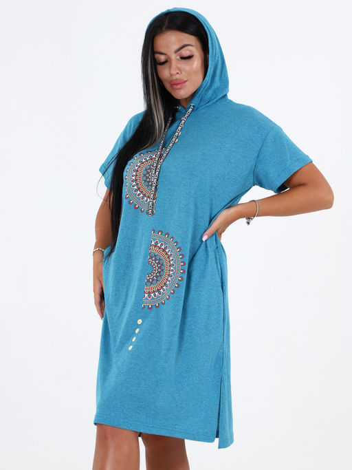 Т-5105 ТУНИКА ЖЕНСКАЯ (Лазурный меланж) - А-дина фото 5