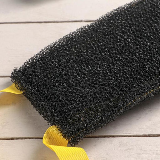 Губка для тела жёсткая «Чёрное золото», 37×12 см, МИКС