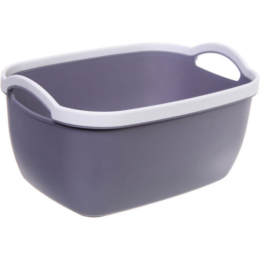 Цена за 2 шт. Корзина для хранения "БРЭТОС", цвет пыльно - серый, 26.5*19*14см