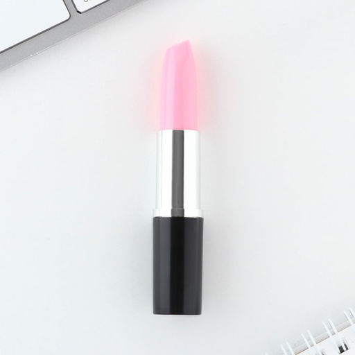 Ручка прикол шариковая помада 8 марта на подложке