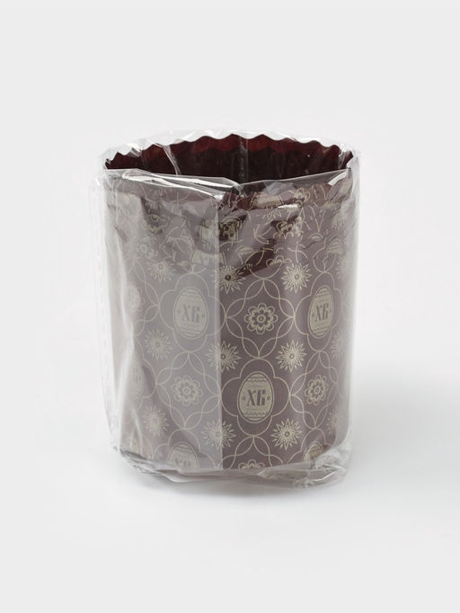 Формы для выпечки кулича бумажные ХВ яйцо, одноразовые, набор 10 шт., 7?6 см, коричневые