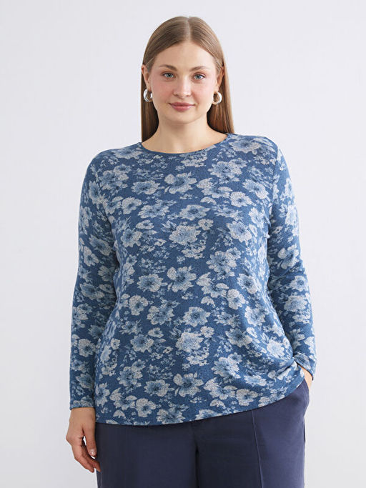 Bisiklet Yaka Desenli Bluz