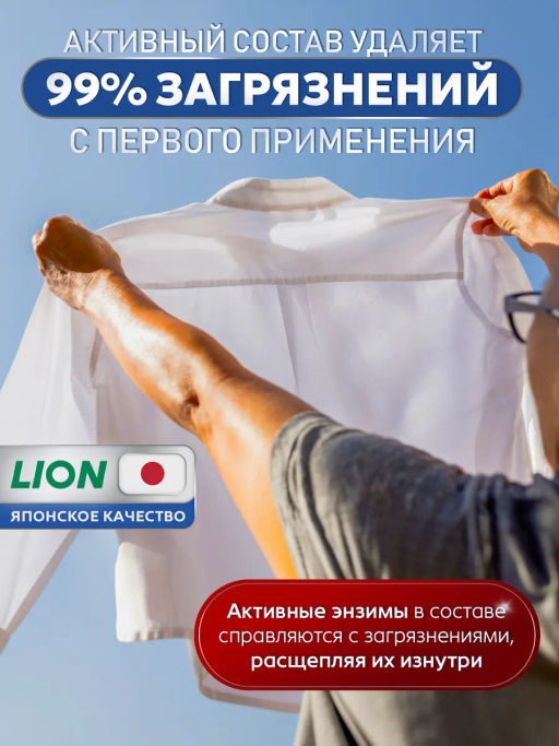 Стиральный Порошок LION Отбеливающий Синий LION 400 г