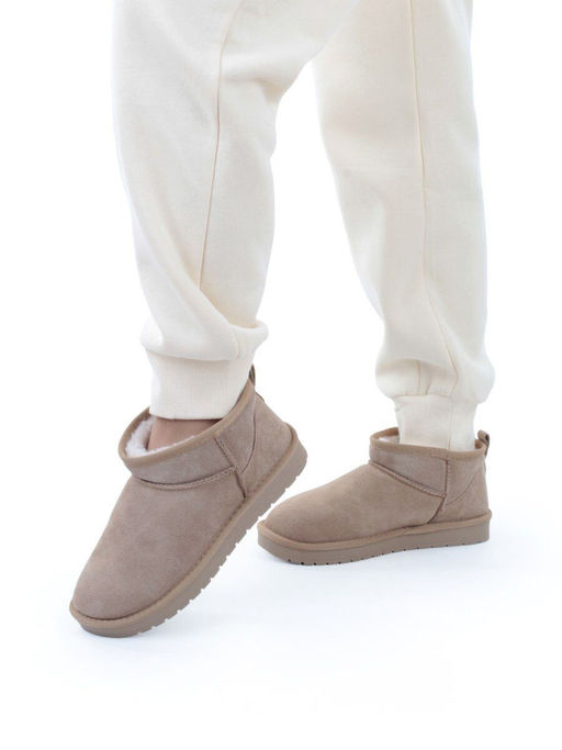 PF8300-3 BEIGE Угги женские (натуральная замша, 100% шерсть)