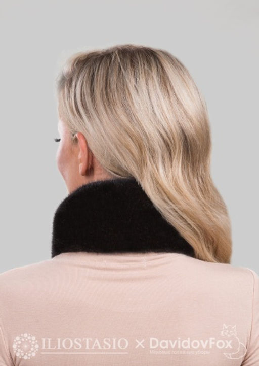 Шарф-воротник экомех блэк