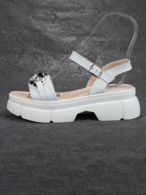 08-PED129-1 WHITE Босоножки женские (натуральная кожа)