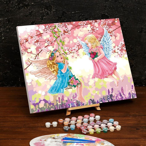 Картина по номерам на холсте с подрамником Ангелочки 4050 см - Школа талантов фото 2