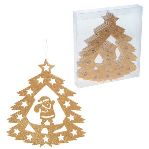 Набор из 4шт Украшение новогоднее "Елочка", L17 W20 H2,5 см