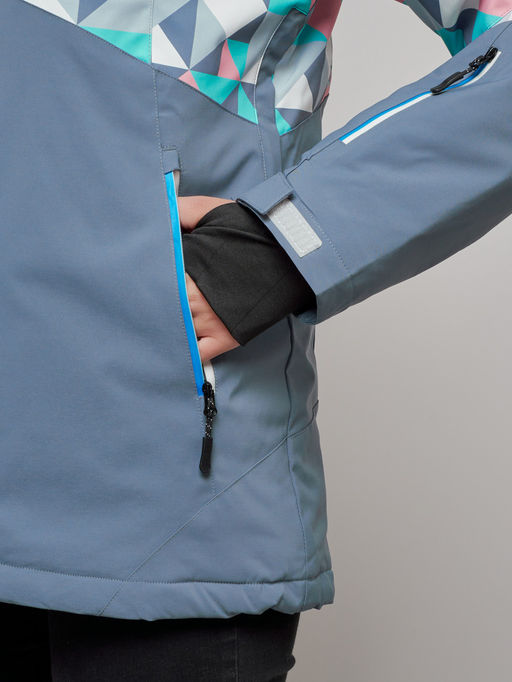 Горнолыжный костюм женский зимний белого цвета 02337Bl - Chunmai фото 9